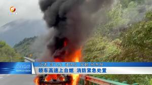 轿车高速上自燃 消防紧急处置