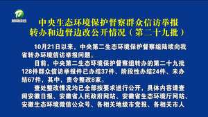 中央生态环境保护督察群众信访举报转办和边督边改公开情况（第二十九批）