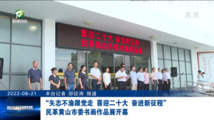 “矢志不渝跟党走 喜迎二十大 奋进新征程” 民革黄山市委书画作品展开幕