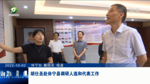 胡仕圣赴休宁县调研人选和代表工作