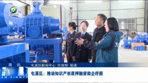简讯：屯溪区：推动知识产权质押融资助企纾困