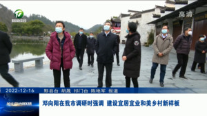 邓向阳在我市调研时强调 建设宜居宜业和美乡村新样板