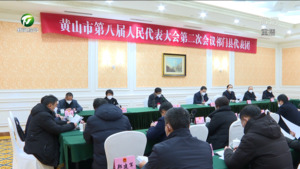 市八届人大二次会议各代表团举行会议