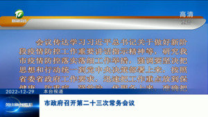市政府召开第二十三次常务会议