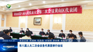 市八届人大二次会议各代表团举行会议