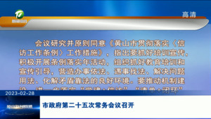 市政府第二十五次常务会议召开