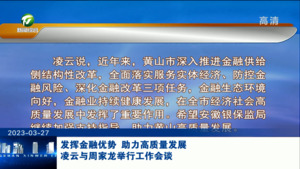 发挥金融优势 助力高质量发展 凌云与周家龙举行工作会谈