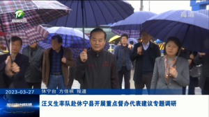汪义生率队赴休宁县开展重点督办代表建议专题调研