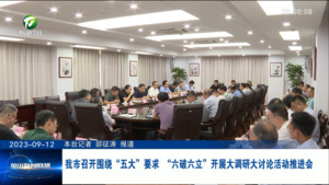 我市召开围绕“五大”要求、“六破六立”开展大调研大讨论活动推进会