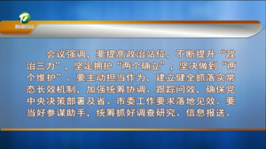 市委常委会会议强调 提高政治站位 主动担当作为 确保中央及省委决策部署在我市落地见效