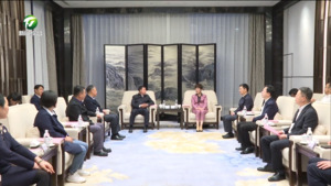 凌云与赵显等嘉宾代表举行工作会谈