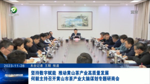 坚持数字赋能 推动黄山茶产业高质量发展 何毅主持召开黄山市茶产业大脑谋划专题研商会