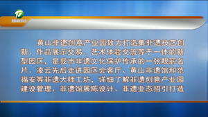 凌云赴黄山高新区非遗创意产业园调研时强调 让非遗技艺留下来 活起来 美起来