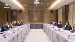 凌云何毅与出席中国（黄山）第三届徽派古建产业发展大会的嘉宾代表举行工作会谈