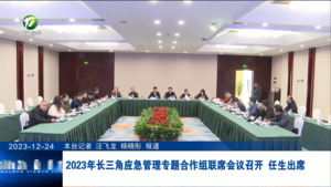 2023年长三角应急管理专题合作组联席会议召开 任生出席