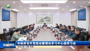 市政府召开党组会暨理论学习中心组学习会