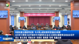 巩固拓展主题教育成果 为大黄山建设提供坚强政治保障 全市学习贯彻习近平新时代中国特色社会主义思想主题教育总结会议召开 凌云 章义讲话 何毅主持 肖善武 路海燕 张明 陈鑫出席