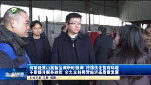 何毅赴黄山高新区调研时强调 持续优化营商环境 不断提升服务效能 全力支持民营经济高质量发展