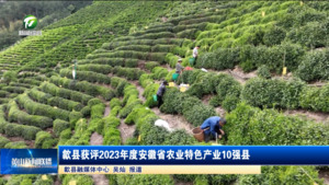 简讯：歙县获评2023年度安徽省农业特色产业10强县