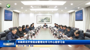 市政府召开党组会暨理论学习中心组学习会