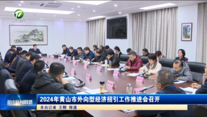 2024年黄山市外向型经济招引工作推进会召开