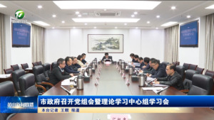 市政府召开党组会暨理论学习中心组学习会