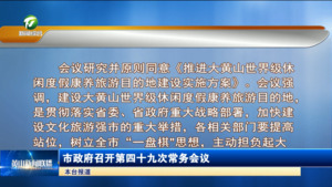 市政府召开第四十九次常务会议