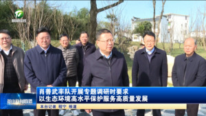 肖善武率队开展专题调研时要求 以生态环境高水平保护服务高质量发展