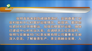 张明赴祁门县调研农业产业化龙头企业发展及和美乡村建设工作