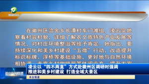 凌云以“四不两直”方式赴徽州区调研时强调 推进和美乡村建设 打造全域大景区