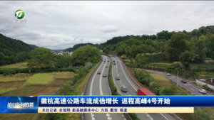 徽杭高速公路车流成倍增长 返程高峰4号开始