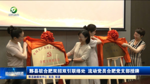 简讯：黟县驻合肥双招双引联络处、流动党员合肥党支部授牌