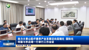 助力大黄山医疗康养产业发展迈向高端化 国际化 何毅与李启靖一行举行工作会谈