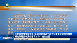 市委常委会会议强调 深刻领会习近平总书记重要讲话指示精神 研究部署我市贯彻落实工作  凌云主持