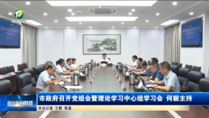 市政府召开党组会暨理论学习中心组学习会  何毅主持