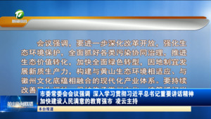 市委常委会会议强调 深入学习贯彻习近平总书记重要讲话精神 加快建设人民满意的教育强市 凌云主持