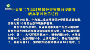 中央第二生态环境保护督察组向安徽省转办第四批信访件