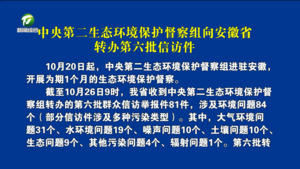 中央第二生态环境保护督察组向安徽省转办第六批信访件