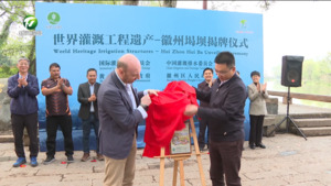 世界灌溉工程遗产-徽州堨坝揭牌仪式举行 张亚强等参加