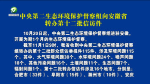 中央第二生态环境保护督察组向安徽省转办第十二批信访件