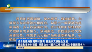 凌云赴徽州区调研时强调 推进农文旅融合发展 赋能和美乡村建设 把黄山乡村振兴工作打造成为安徽靓丽名片