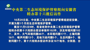 中央第二生态环境保护督察组向安徽省转办第十六批信访件