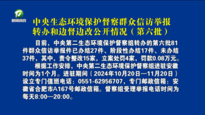 中央生态环境保护督察群众信访举报转办和边督边改公开情况（第六批）