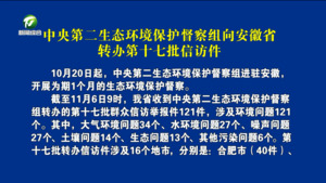 中央第二生态环境保护督察组向安徽省转办第十七批信访件