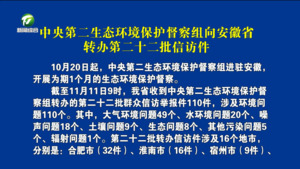中央第二生态环境保护督察组向安徽省转办第二十二批信访件