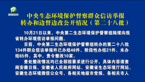 中央生态环境保护督察群众信访举报转办和边督边改公开情况（第二十八批）