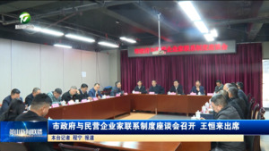 市政府与民营企业家联系制度座谈会召开  王恒来出席