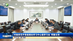 市政府召开党组理论学习中心组学习会  何毅主持