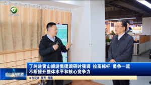 丁纯赴黄山旅游集团调研时强调 拉高标杆 勇争一流 不断提升整体水平和核心竞争力