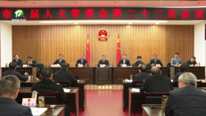 市八届人大常委会举行第二十二次会议 肖善武主持会议并讲话